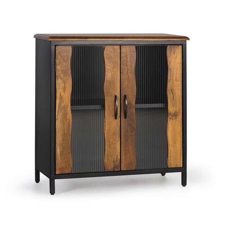 Brescia Sideboard - 2 Door - Small - 87cm - Mango Wood - Industrial Style