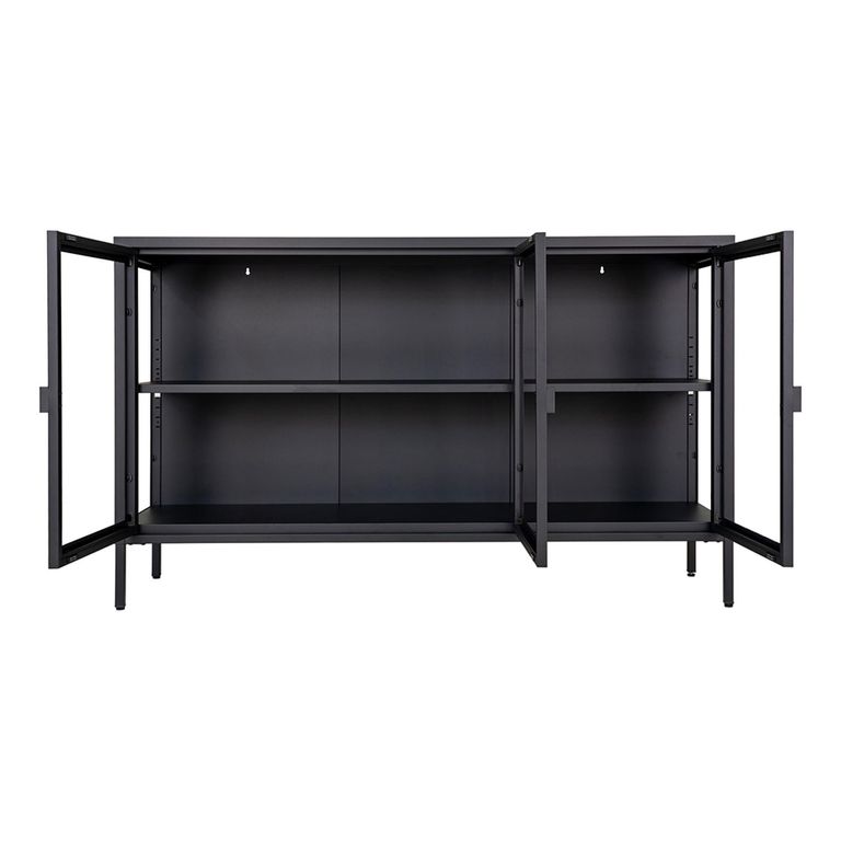 Brisbane Sideboard - 3 Door - Medium - 140cm - Black Metal