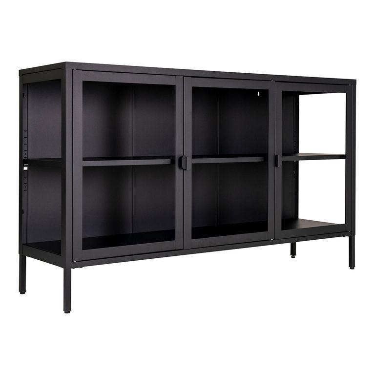 Brisbane Sideboard - 3 Door - Medium - 140cm - Black Metal