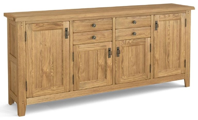 Burford Large Sideboard - 4 Door - Oak