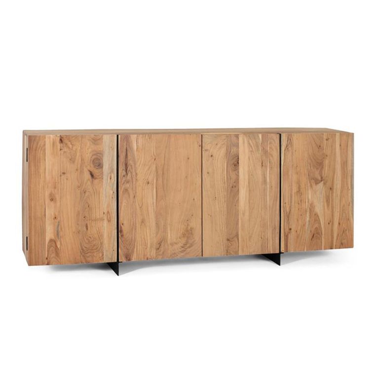 Cacavia Sideboard - Natural Acacia Wood - 4 Door - Extra Large - 200cm