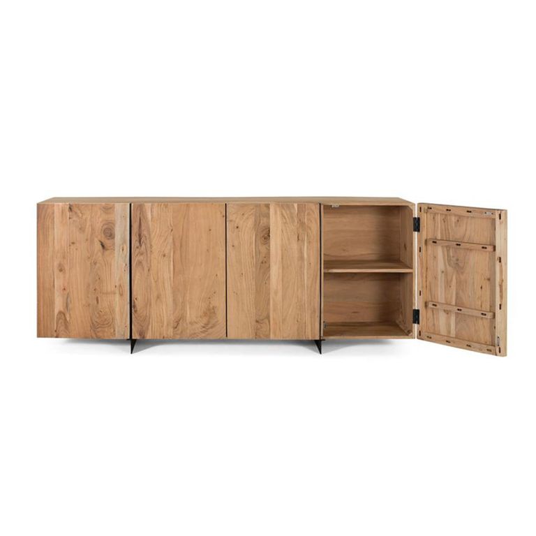 Cacavia Sideboard - Natural Acacia Wood - 4 Door - Extra Large - 200cm
