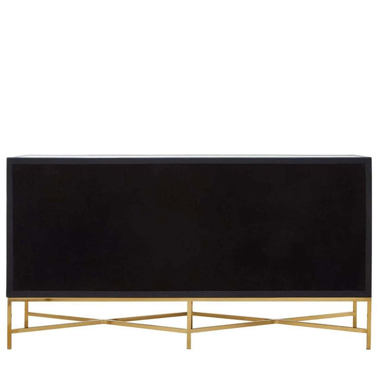 Cadio Sideboard - 4 Door - Extra Large - 184cm - Grey Faux Shagreen with Gold Legs