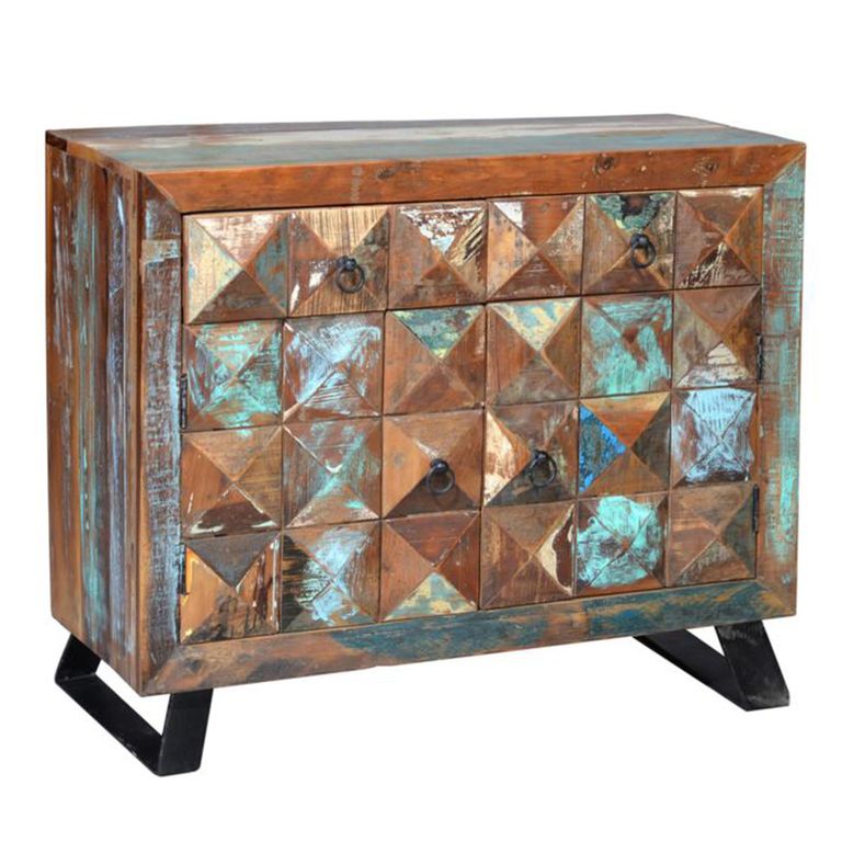 Caltan Sideboard - Recycled Wood - 2 Door - Small - 100cm