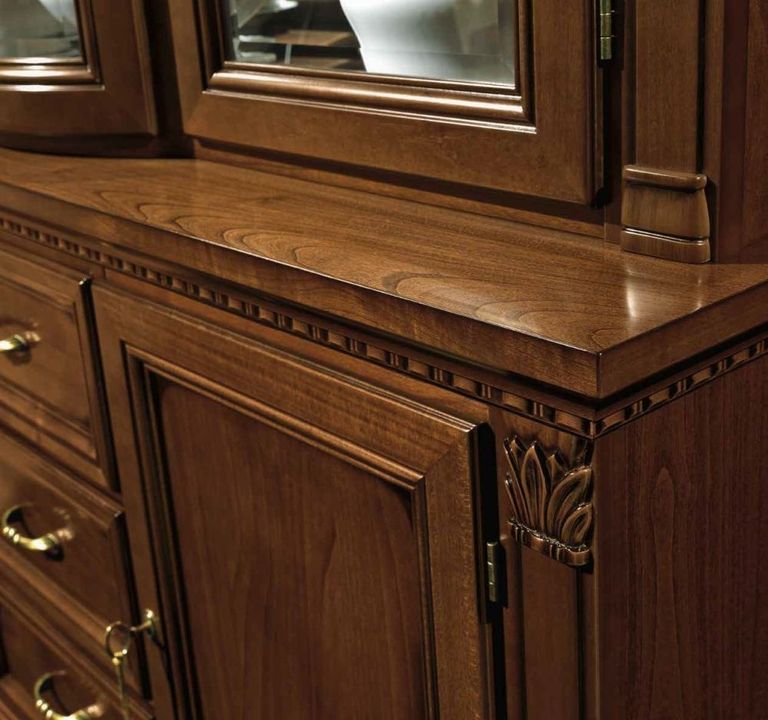 Treviso Sideboard - with Vitrine - Cherry Wood