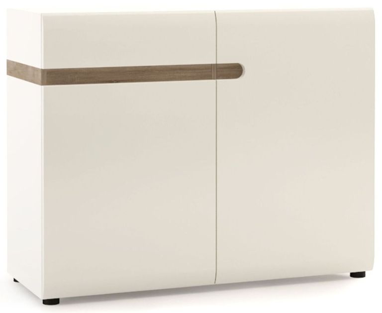 Chelsea White Gloss Small Sideboard - 2 Doors
