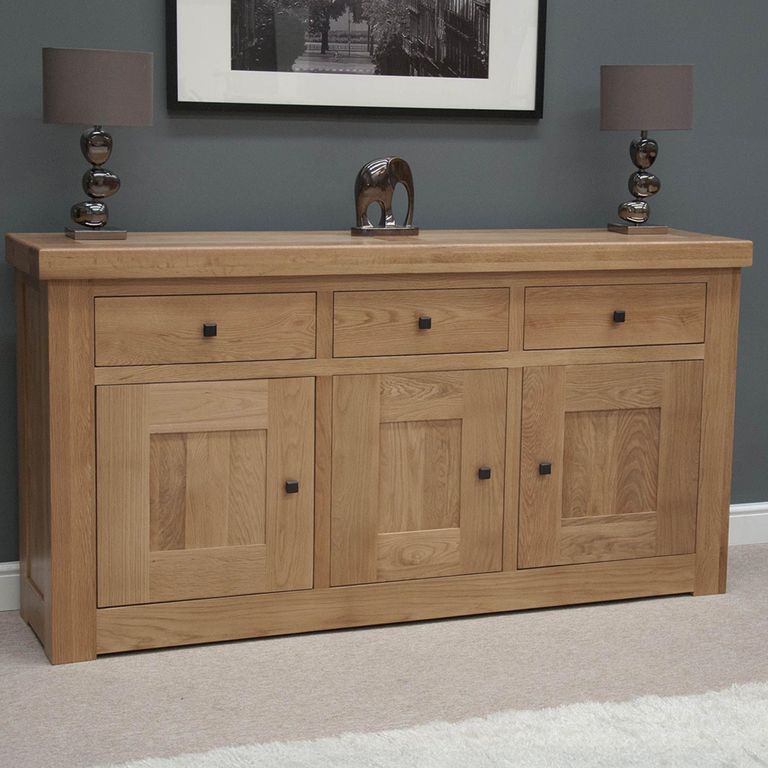Bordeaux Sideboard - 3 Door - Extra Large - 182cm - Oak