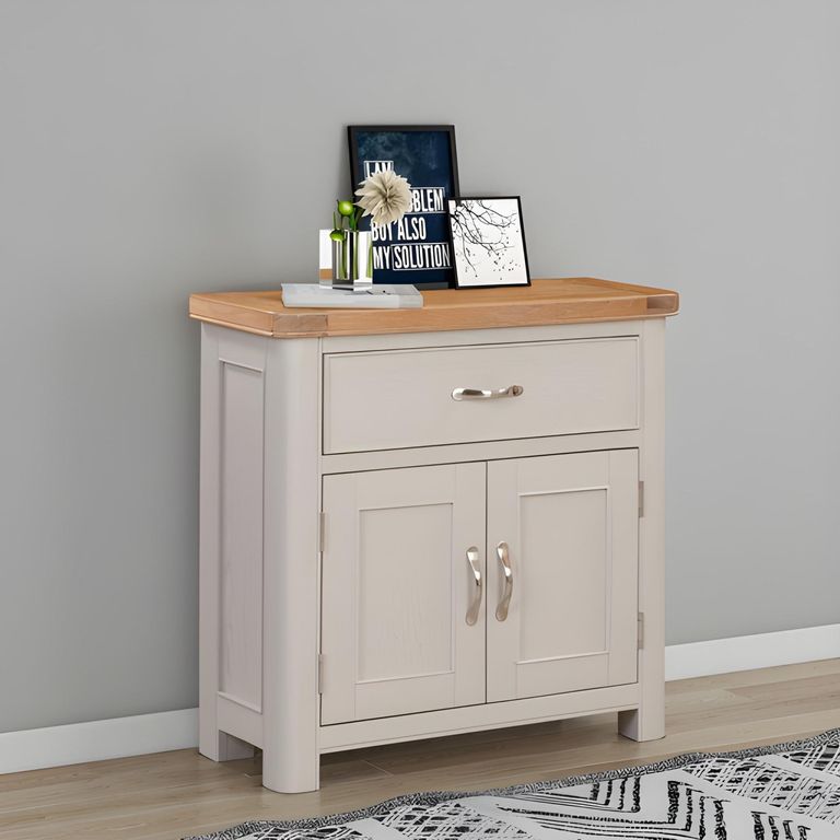 Clarion Sideboard - 2 Door - Compact - 80cm - Oak and Grey