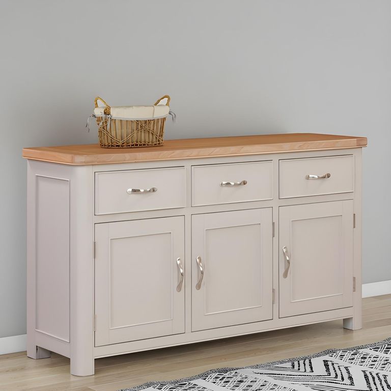 Clarion Sideboard - 3 Door - Medium - 150cm - Oak and Grey