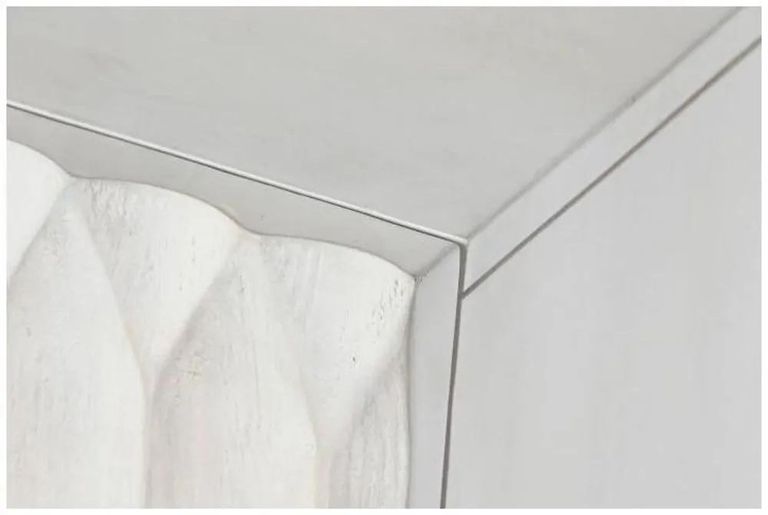 Clearance - Modern White Mango Wood Large Sideboard - 4 Doors - FSS15987