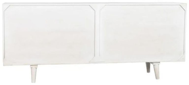 Clearance - Modern White Mango Wood Large Sideboard - 4 Doors - FSS15987