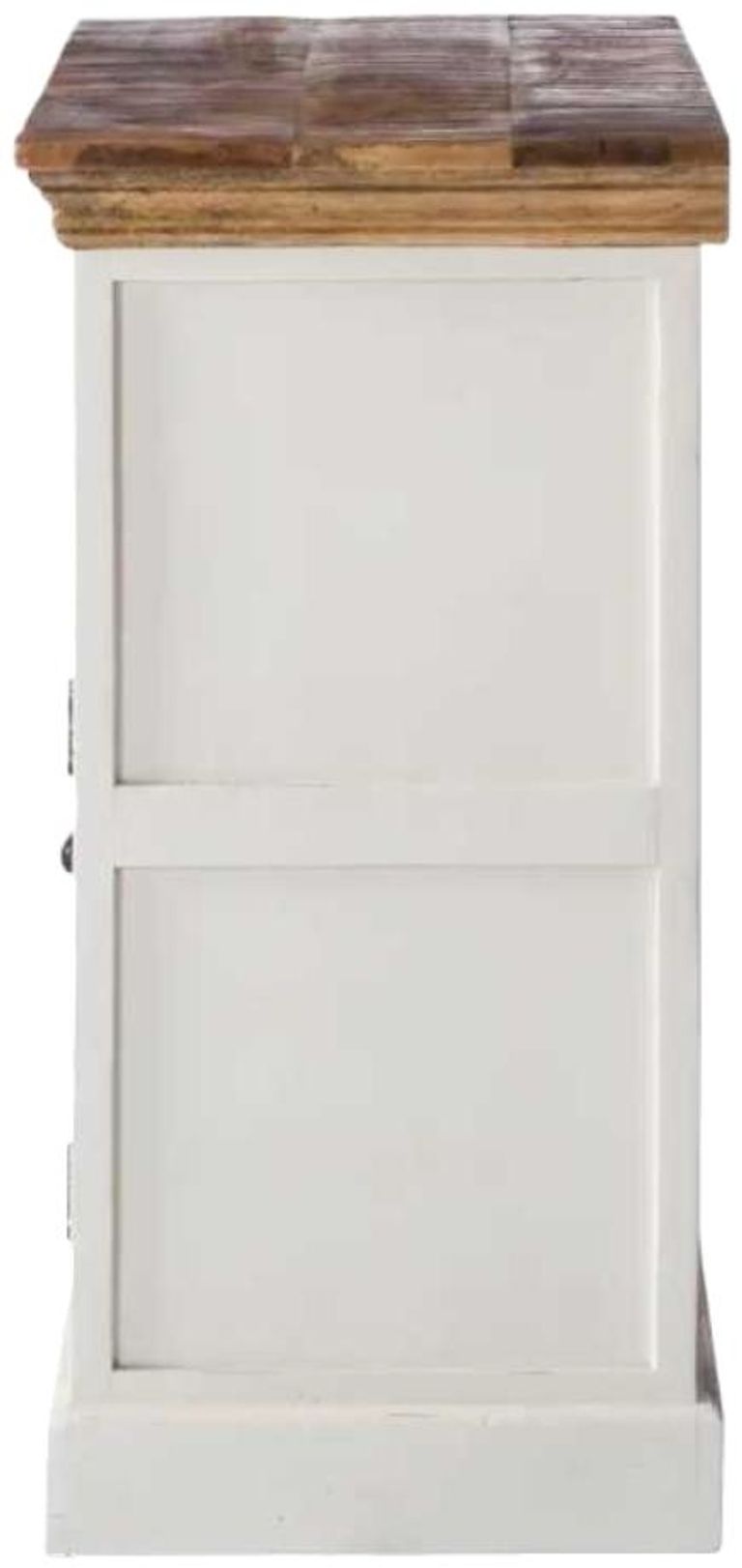 Coastal White and Wood 80cm Compact Sideboard