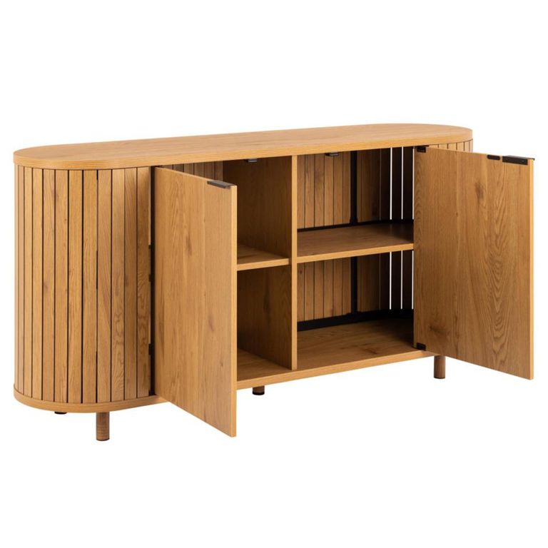 Colima Large Sideboard - 2 Door - 160cm - Fluted Oak