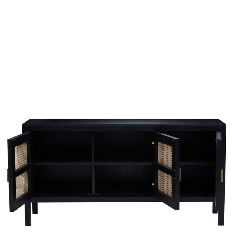 Corso Sideboard - 3 Door - Medium - Black Birchwood - 150cm