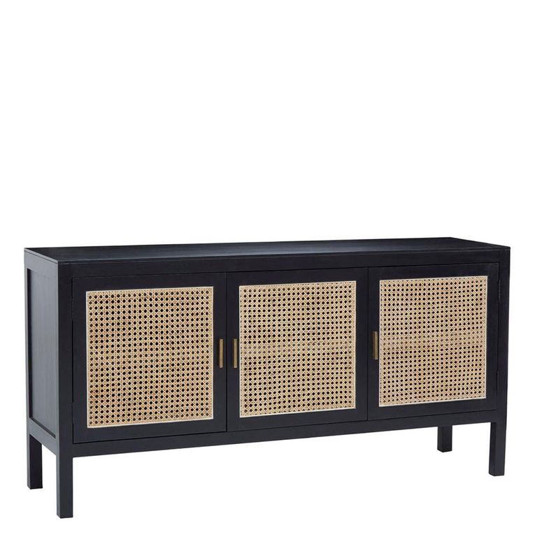 Corso Sideboard - 3 Door - Medium - Black Birchwood - 150cm