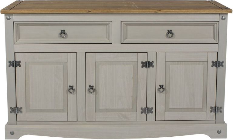 Corona Grey Mexican Pine 3 Door Medium Sideboard