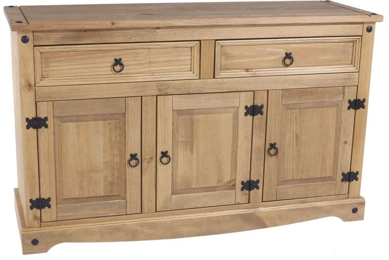 Corona Pine Mexican 3 Door Medium Sideboard