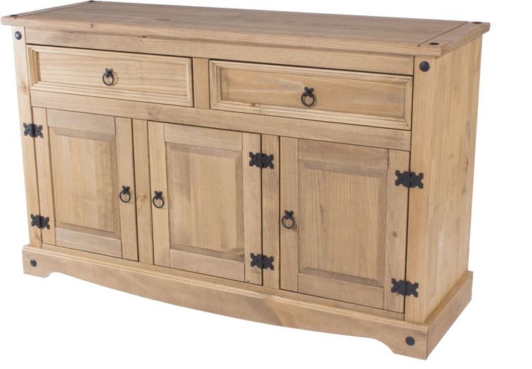 Corona Pine Mexican 3 Door Medium Sideboard