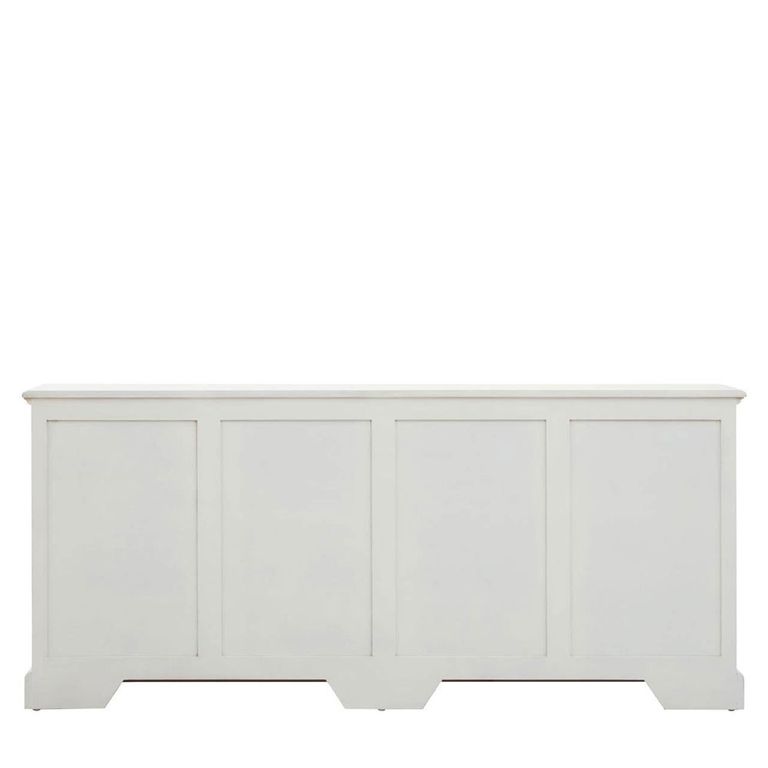 Covent Sideboard - 4 Door - Extra Large - White Mahogany Wood - 190cm