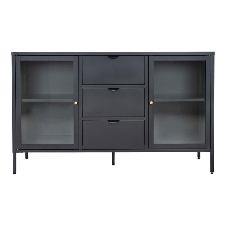 Dalby Sideboard - 2 Door - 140cm - Metal - Black