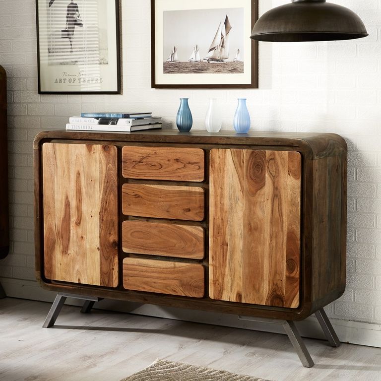 Dalhousie Industrial Acacia Wood 120cm Small Sideboard