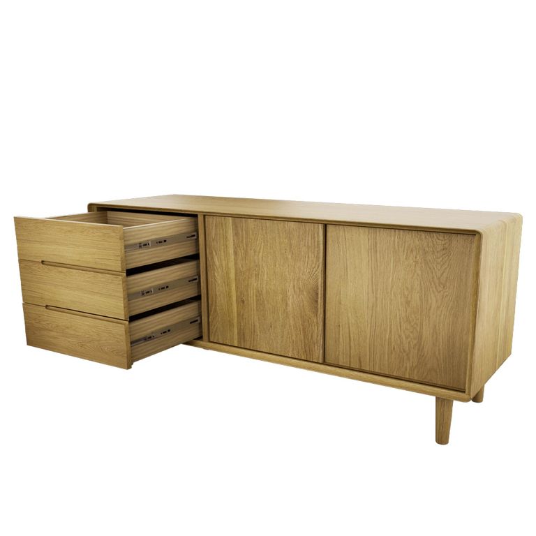 Scandic Sideboard - 2 Door - Medium - 135cm - Oak
