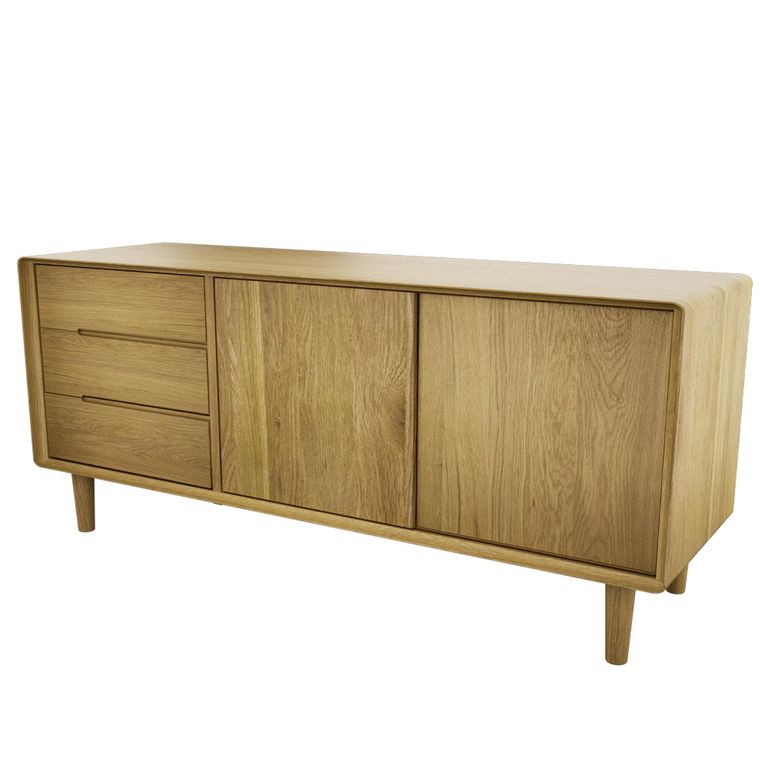 Scandic Sideboard - 2 Door - Medium - 135cm - Oak