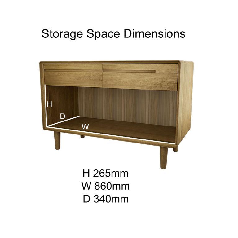 Scandic Cabinet - 2 Door - Small - Oak