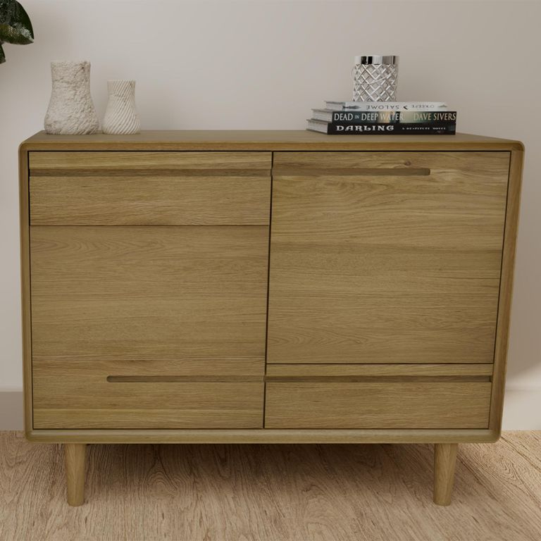 Scandic Sideboard - 2 Door - Small - 90cm - Oak