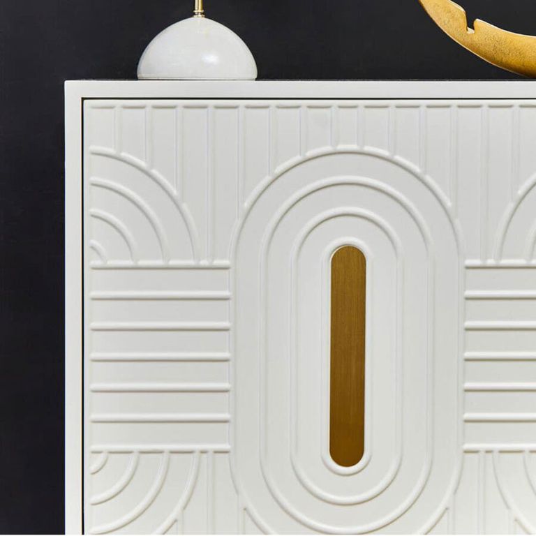 Danta Sideboard - 2 Door - Small - Off White Wood - 120cm