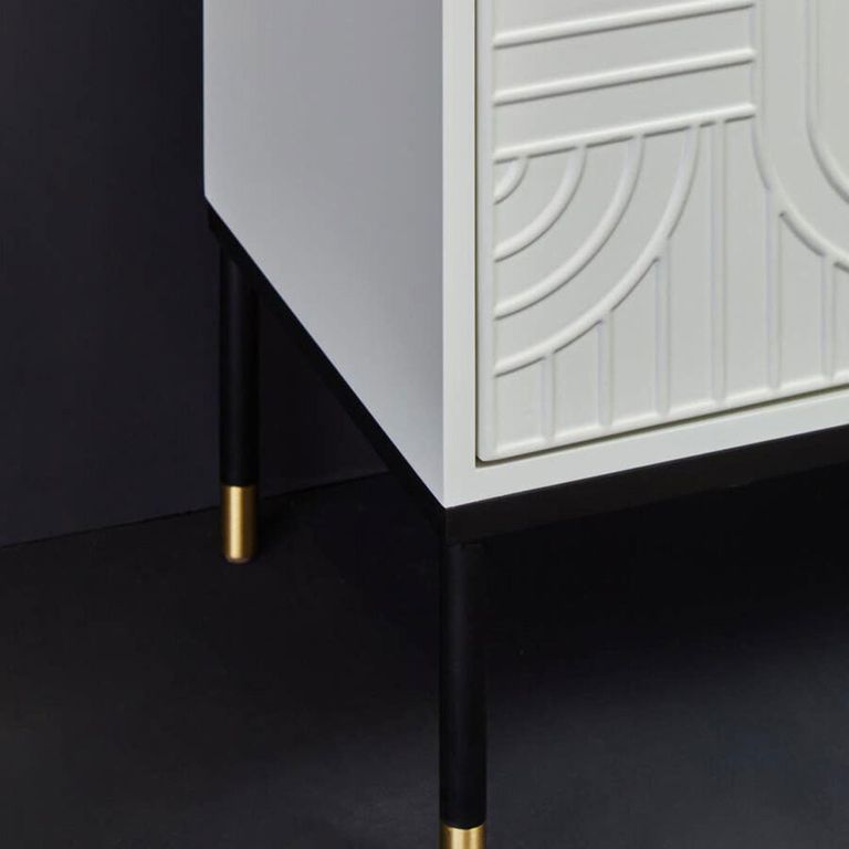 Danta Sideboard - 2 Door - Small - Off White Wood - 120cm