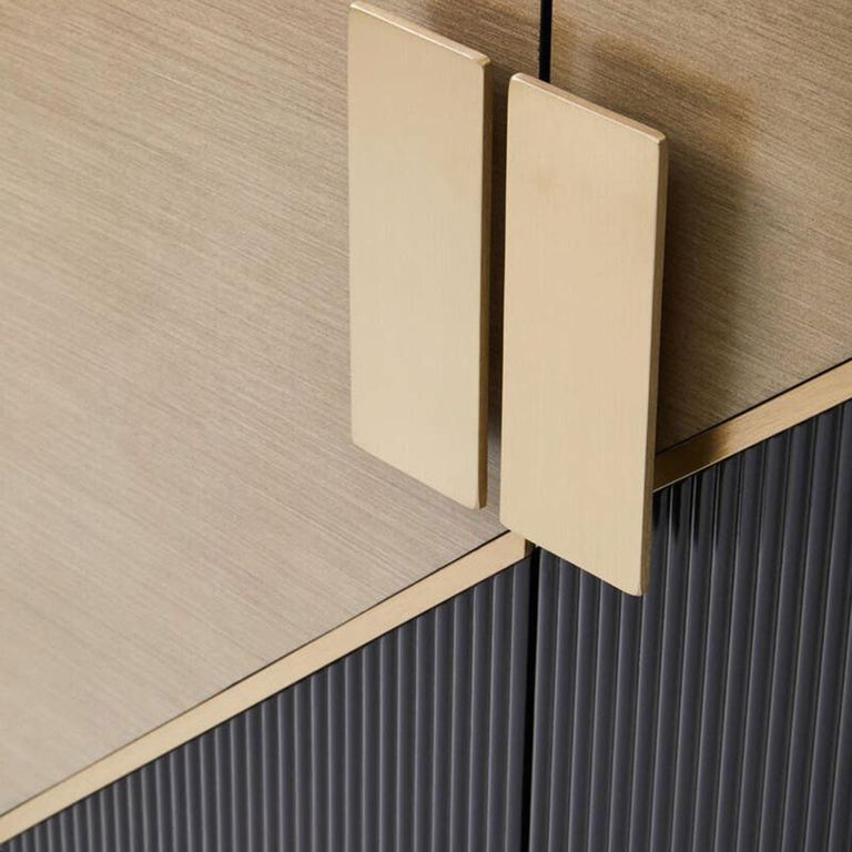 Davoli Sideboard - 2 Door - Small - Black and Gold - 100cm