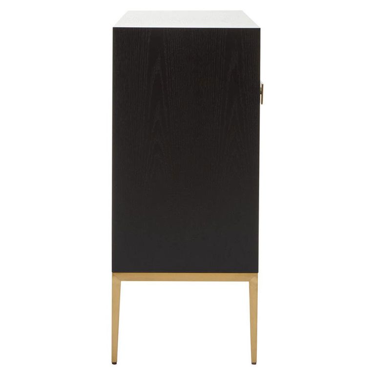 Davoli Sideboard - 4 Door - Medium - Black and Gold - 150cm