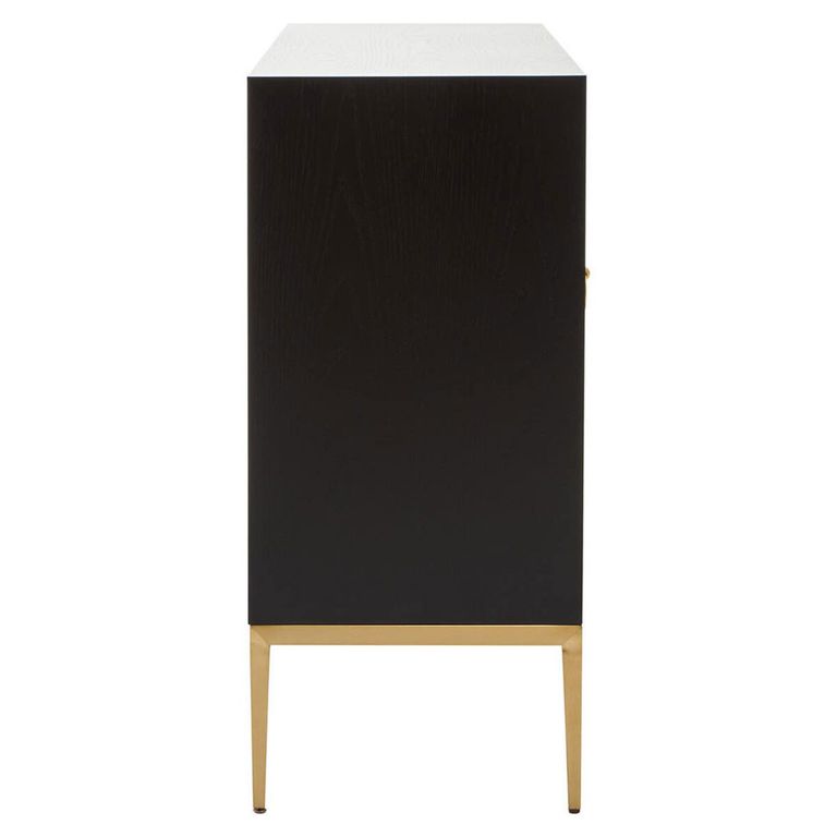 Deruta Sideboard - 4 Door - Medium - Grey Faux Shagreen - 154cm