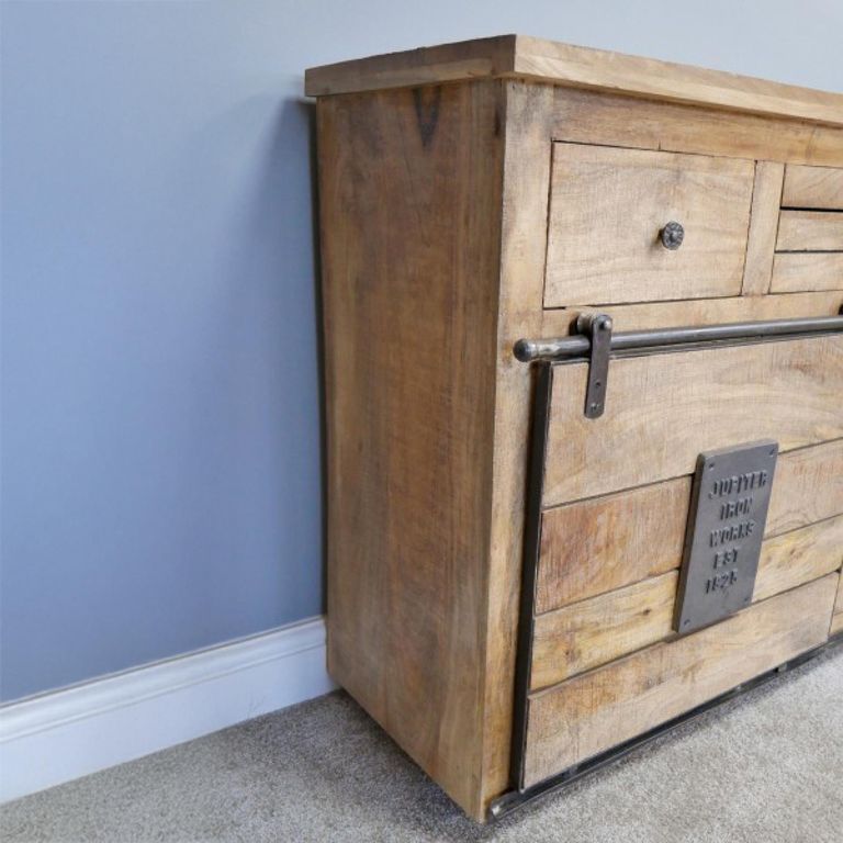 Sideboard - Mango Wood - 2 Sliding Doors - Large