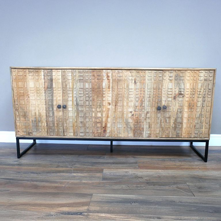 Sideboard - Mango Wood - 4 Door - Large - 168cm