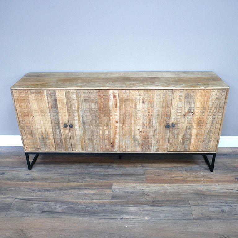 Sideboard - Mango Wood - 4 Door - Large - 168cm