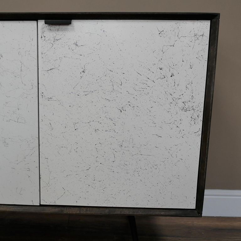 Sideboard - Venice Marble Effect - 3 Door - Medium - 150cm
