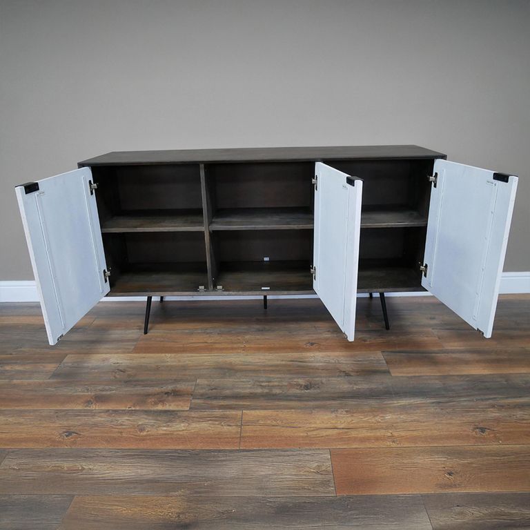 Sideboard - Venice Marble Effect - 3 Door - Medium - 150cm