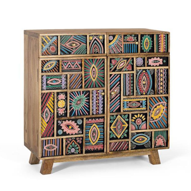 Emelia Sideboard - Mango Wood - Painted - 2 Door - Small - 80cm