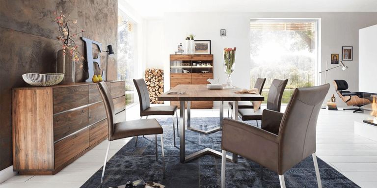 Florin Large Highboard - 4 Door - Blonde Oiled Oak