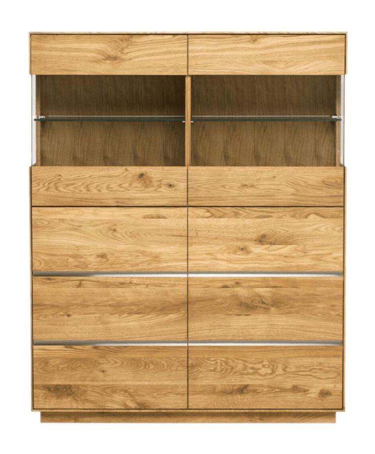 Florin Large Highboard - 4 Door - Blonde Oiled Oak