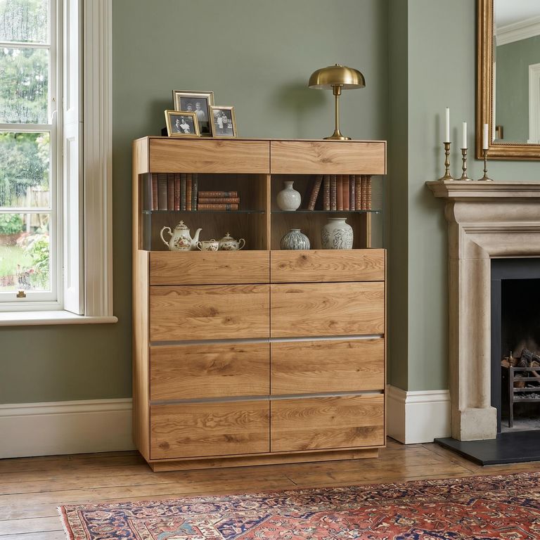 Fargo Large Highboard - 4 Door - Blonde Oiled Oak