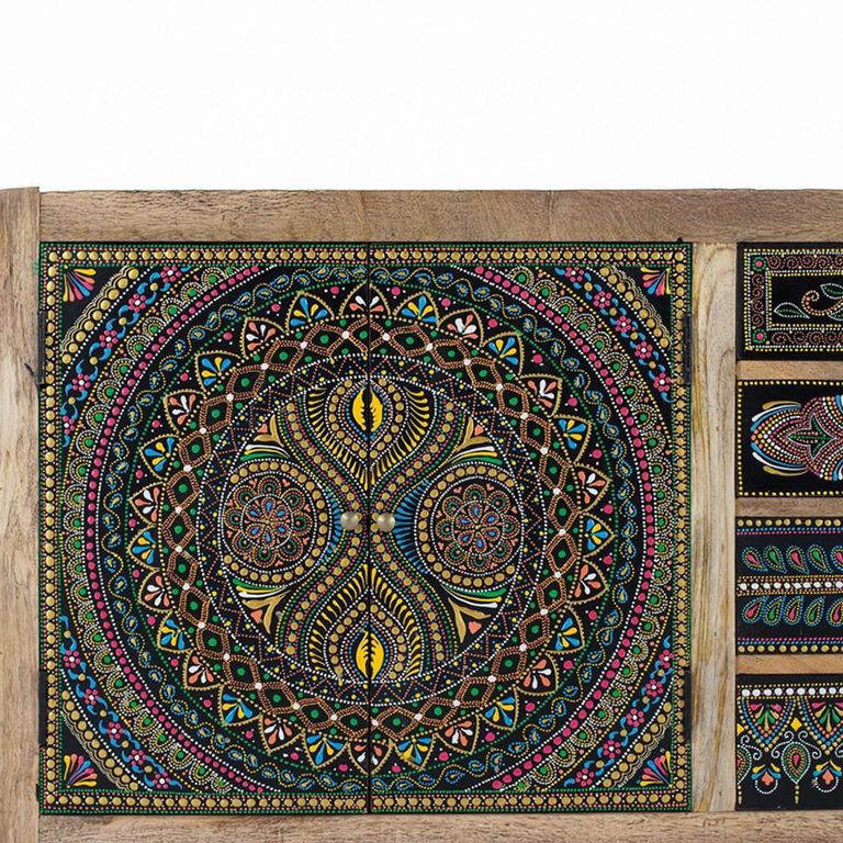 Galach Sideboard - Mango Wood - Black Painted - 2 Door - Medium - 107cm