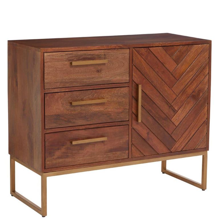 Gaya Sideboard - 1 Door - Small - Mango Wood - 90cm