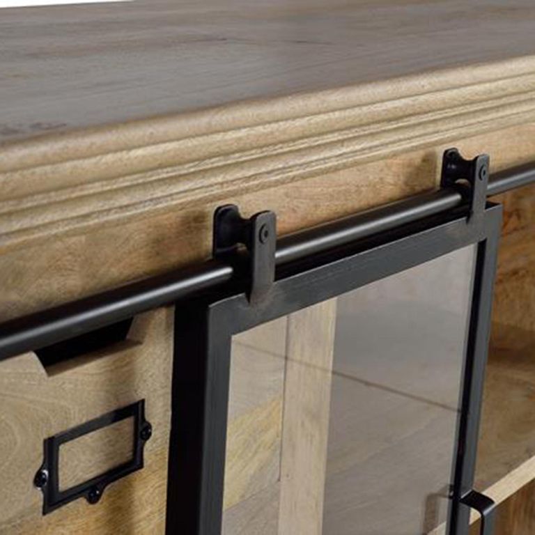 Grapsht Sideboard - Industrial Style Mango Wood - 2 Door - Extra Large - 180cm