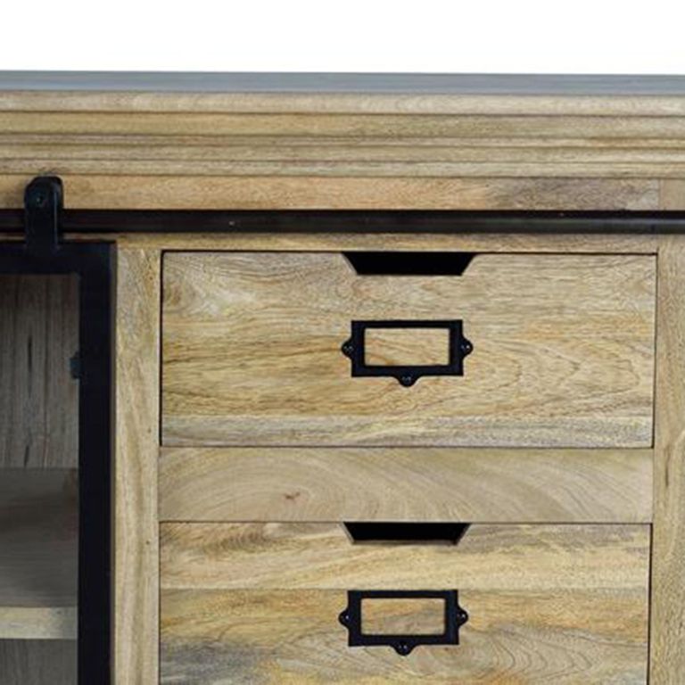 Grapsht Sideboard - Industrial Style Mango Wood - 2 Door - Extra Large - 180cm
