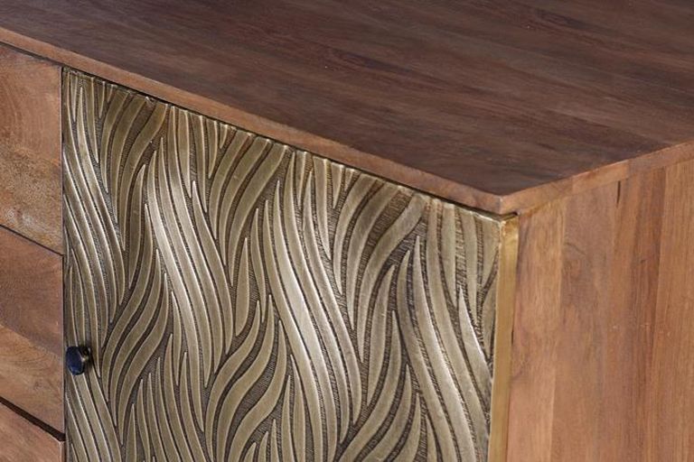 Hamlin Sideboard - Textured Mango Wood - 2 Door - Large - 160cm