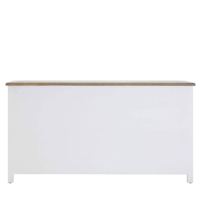 Hampstead Sideboard - 4 Door - Large - White and Oak - 180cm