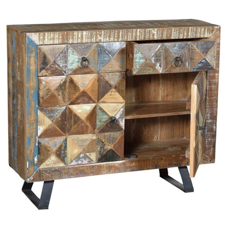 Hasley Sideboard - Recycled Wood - 2 Door - Small - 100cm